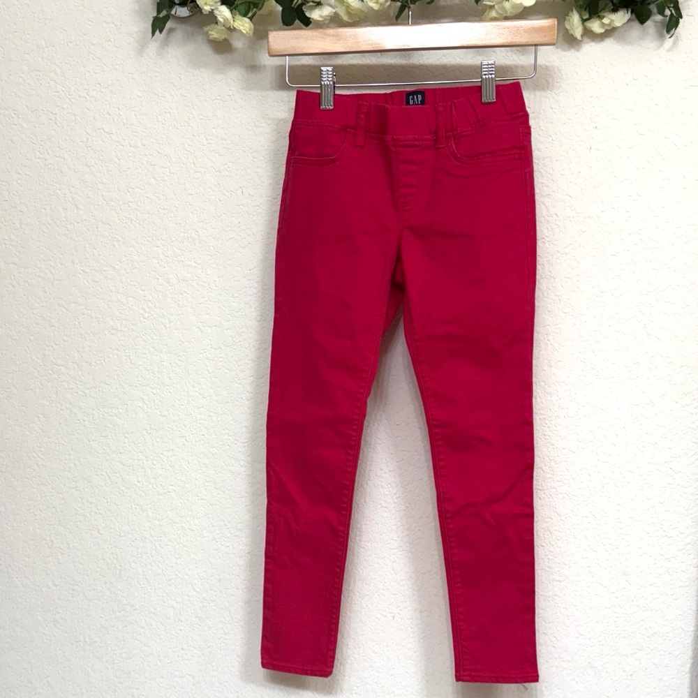 GAP • Vibrant Pink Pull On Skinny Leg Pocketed Stretch Waist Jean Jeggings